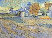 View of the Church of Saint-Paul de-Mausole (nn04) Vincent Van Gogh